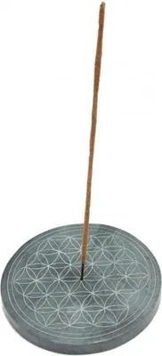 Produktbild von Räucherhalter aus Speckstein mit der Blume des Lebens