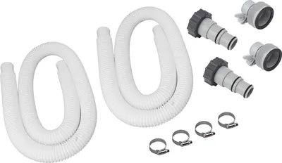 Image de 1.kit de remplacement de tuyau de filtre de piscine de 5 pouces avec colliers de serrage Adaptateur de tuyau Remplacement de tuyau de pompe de piscine