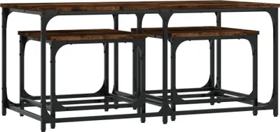Produktbild von vidaXL Satztische 3 Stk. Räuchereiche Holzwerkstoff