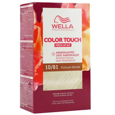 Produktbild von Wella Color Touch Fresh Up Kit 130 ml 10/81 hell lichtblond pearl asch Haarfarbe mit Entwickler Set