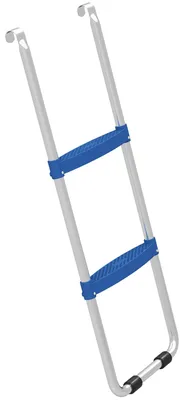 Image de Escalier pour trampoline, 2 marches, capacité de 150 kg, acier galvanisé | Couleur : Bleu | Dimensions : 32 x 97 x 7 cm