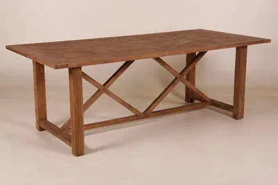 Zdjęcie produktu dla Stół do jadalni z drewna tekowego Casa Padrino 220 x 100 cm - stół w stylu rustykalnym z drewna tekowego