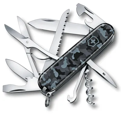 Immagine prodotto di Victorinox Taschenmesser, Huntsman, 91 mm, Navy Camouflage (15 Funktionen, Klinge, Korkenzieher, Dosenöffner, Klinge)