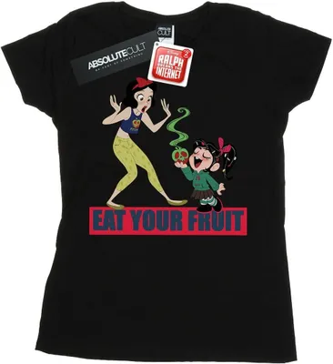 Produktbild von Disney - "Wreck It Ralph Eat Your Fruit" T-Shirt für Damen BI44927 (M) (Schwarz)