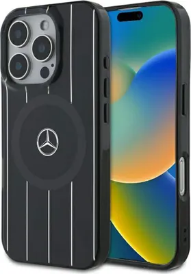 Obrázek produktu pro Etui Mercedes Mb Double Layer Crossed Lines Magsafe Na Iphone 16 Pro Max - Černé
