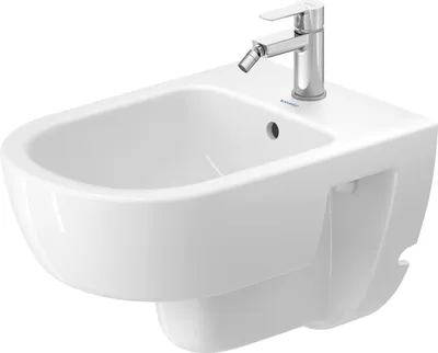 Immagine prodotto di Duravit D-Code bidet mural, avec trou pour robinetterie, avec trop-plein, 370x540x340mm, blanc brillant, 2723150000, 2723150000