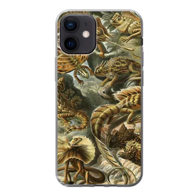 Produktbild von MuchoWow® Handyhülle Schutzhülle Hülle für iPhone 12 Lacertilia - Alte Meister - Kunst Silikon Softcase Handy Hülle - Schutzhülle