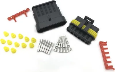 Produktbild von 6-pin Verbindungsstecker wasserdicht, Stecker und Fassung