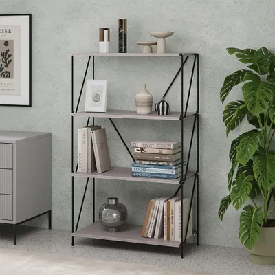 Obrázek produktu pro Police na knihy Vicco Ravix Béžová/černá 60 x 102.5 cm, Model 55290