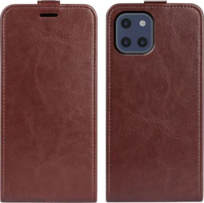 Produktbild von König Design Hülle kompatibel mit Samsung Galaxy A03 Kunstleder Handyhülle - Handy Case Braun