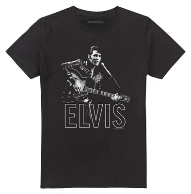 Produktbild von Elvis Presley - "Guitar In Hand" T-Shirt für Herren/Damen Uni TV33319 (M) (Schwarz)