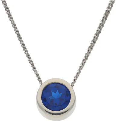 Produktbild von JuwelmaLux Anhänger 925 Sterling Silber mit Zirkonia blau JL30-02-3645