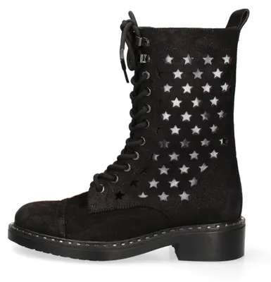 Image de Bottes pour femmes, en véritable cuir Velvetia Plus, couleur noire, style élégant et décontracté