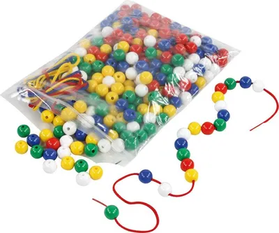 Produktbild von Betzold Bunte Fädelperlen, 300 Stück