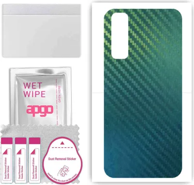 Produktbild von apgo Rückseite Schutzfolie, Skin, kompatibel mit vivo Y51s, Hinten Displayschutzfolie aus Vinylfolie, kratzfest, einfache Montage - Kohlenstoff-Chamäleon CAKA1