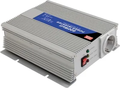 Productafbeelding van MEANWELL - DC-AC omvormer - Gemodificeerde sinusgolf - 12 V - 600 W - Beschermcontactstopcontact (stekker type F)
