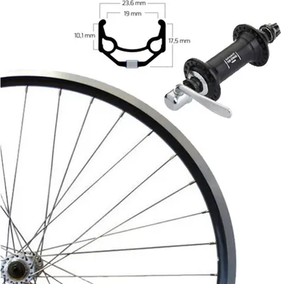 Immagine prodotto di Ruota anteriore Roland 26" nera SE ZAC 19 in alluminio HB-RM40 a sgancio rapido