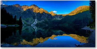 Imagen del producto de Tulup® - Cuadro sobre lienzo - 140x70 cm - Arte para la pared - Impresiones sobre lienzo - Impresión en lienzo - Paisajes - Azul - Tatras