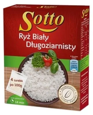 Zdjęcie produktu dla Sotto Ryż Biały Długoziarnisty 4x100g