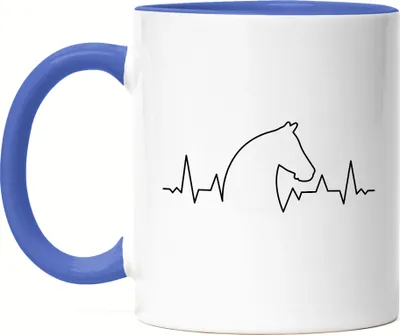 Produktbild von Pferd Tasse Blau Pferdehufe Pferdeliebhaber Pferde Pferdeflüsterer Reiten Pony Hobbie Liebe Freiheit Leben