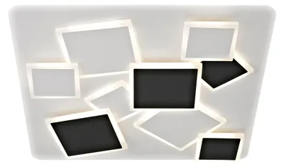 Produktbild von Deckenleuchten - LED / CCT Deckenleuchte "VINCENT" L/B: 46,8cm, Deckenlampe im Modern Style, aus Metall und Kunststoff in weiß, 46,8 x 46,8 x 6 cm, inkl. LED – dimmbar – CCT-Wechsler – Nachtlichtfunktion – Fernbedienung – Inkl. Memoryfunktion