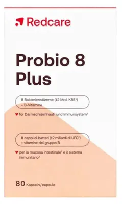 Produktbild von Redcare Probio 8 Plus Kapseln für Darmschleimhaut und Immunsystem, 80 St. Kapseln