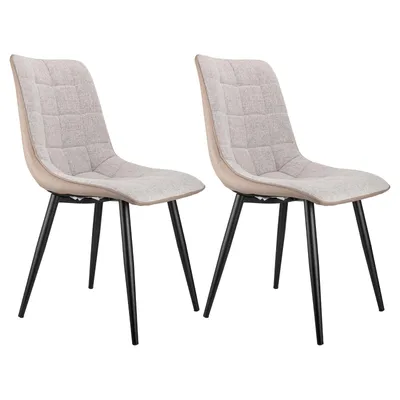 Produktbild von 2er-Set ergonomische Esszimmerstühle, moderner Polsterstuhl, bequemer Schaumstoffstuhl, stabil und langlebig