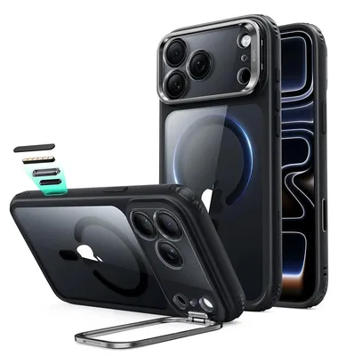 Obrázok produktu pre ESR CLASSIC HYBRID puzdro so stojanom MagSafe pre iPhone 17 Pro Max / 18 Pro Max, priehľadné/čierne
