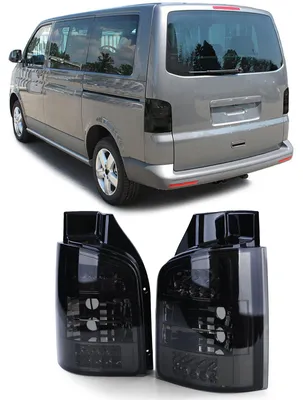 Für VW Bus T5 V mit Heckklappe ab 2003-2009 LED Rückleuchten Schwarz in der Farbe Schwarz von Carparts-Online GmbH