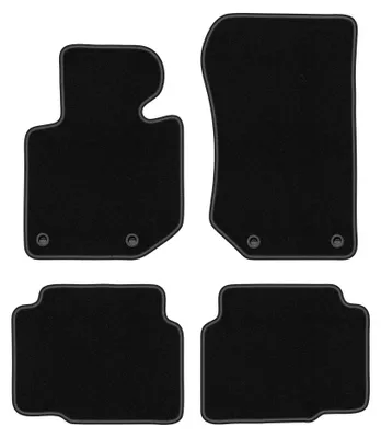 Productafbeelding van Velours automatten voor BMW 3 E36 1991-2000 (coupé/sedan/stationwagen) – 4-delig, zwart, op maat – Wielganizator BASIC