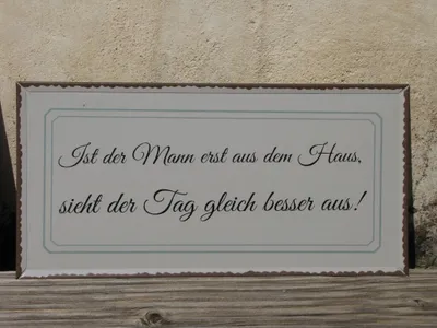 Immagine prodotto di Cartello in metallo in stile shabby chic "L'uomo fuori di casa