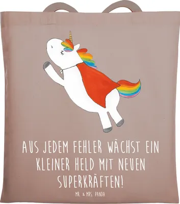 Produktbild von Mr. & Mrs. Panda totebag Fehler machen lernen - Braun Pastell - Geschenk, Ermutigung, Trost, daraus, Vertrauem, Herausforderung, Lebensweg, Tasche, Einkaufstasche