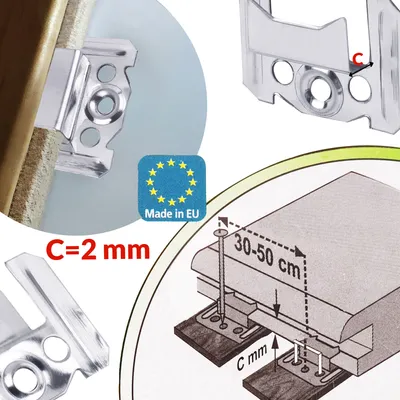 Produktbild von Befestigungsklammer für Wandpaneele Stahlklammern 2mm KIT 100Stk., Befestigungsklammer für Paneele erhältlich in den Angeboten 1/2/3/4/5/6/7/8
