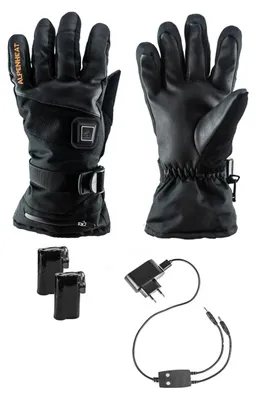 Imagen del producto de Guantes de esquí calefactables Alpenheat "Fire-Ski", talla S, 3 niveles de calefacción, autonomía de 2,5 a 8,5 horas, con batería, color negro, 1 unidad.