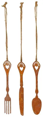 Produktbild von Hängedeko Besteck Rost 3er Set