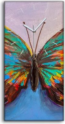 Produktbild von Wandbild Leinwand Bilder Wanduhr 30x60 Foto Malerei schöner Schmetterling - weiße Hände
