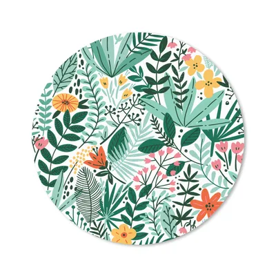 Produktbild von MuchoWow® Mauspad Mousepad Sommer - Flora - Muster 30x30 cm - Mousepads - Maus Mat - Pad - Mausunterlage - Tischunterlage - Schreibtischmatten