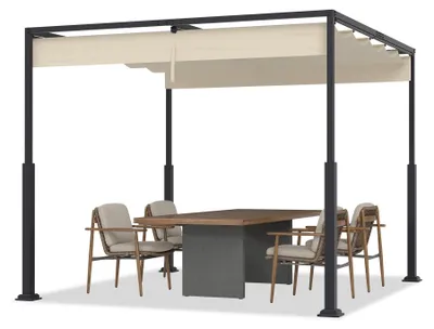 Productafbeelding van Pergola - Tuinpaviljoen - Terrasoverkapping - Tuinoverkapping - Balkonoverkapping - 3x3 m