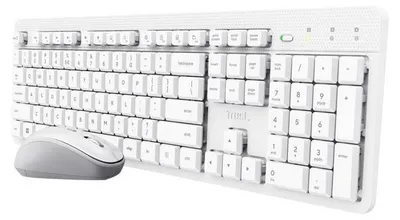 Produktbild von Trust Ody II Stilles kabelloses Maus-Tastatur-Set, weiß