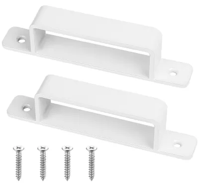 Image de Poignées de porte en fonte blanche, lot de 2, 156 mm, pour meubles et portes coulissantes