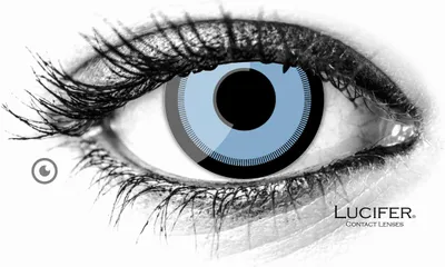 Zdjęcie produktu dla Lucifer® Saw Niebieskie niedioptyczne soczewki kontaktowe