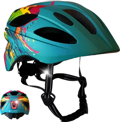Produktbild von Fahrradhelm für Kinder 6-12 Jahre|Blauer Splash|Crazy Safety|EN1078