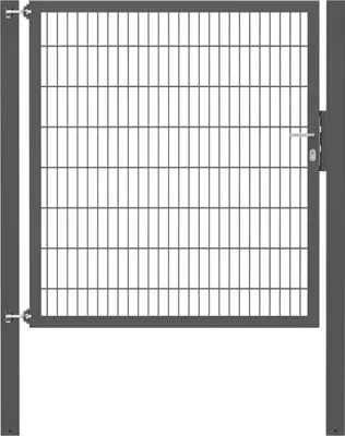 Produktbild von Alberts Einzeltor Flexo Plus mit Zubehör, zum Einbetonieren, anthrazit, Breite 150 cm, Höhe 160 cm, Pfostenstärke 100 x 100 mm