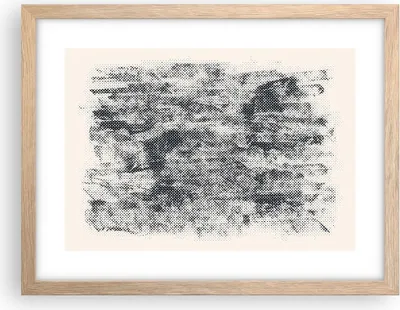 Produktbild von Gerahmtes Poster - Rahmen in heller Eiche - Schwarz Hintergrund Farbe - 40x30 cm - Wand Bild - Wanddeko - Wandbilder - Kunstposter - Wandposter - Bilderrahmen - Bilder - Kunstdruck - P2NAA40x30-5061