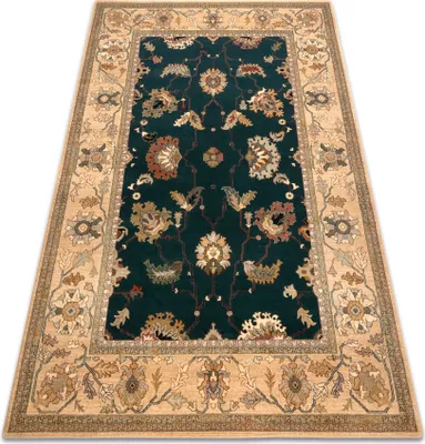 Produktbild von Wollteppich POLONIA Loare Rahmen smaragd Grün 235x350 cm