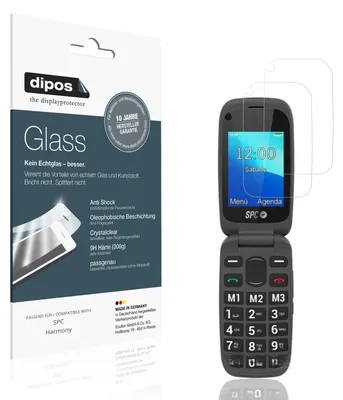 Produktbild von 2x Schutzfolie für SPC Harmony - Anti-Shock 9H Folie dipos Glass Kunststoffglas