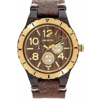 Produktbild von Wewood Holzuhr Lederarmband braun Herren Uhr Armbanduhr WW59001
