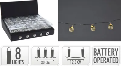 Produktbild von LED-Lichter mit Metall-Weihnachtsdekoration Nampook