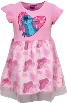 Produktbild von Disney Lilo und Stitch Kinder Mädchen Sommerkleid Kleid – Pink / 92