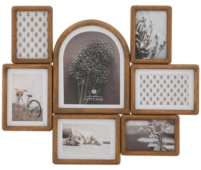 Zdjęcie produktu dla Drewniana multirama na 7 zdjęć FELISA, 57,2 x 46,6 cm